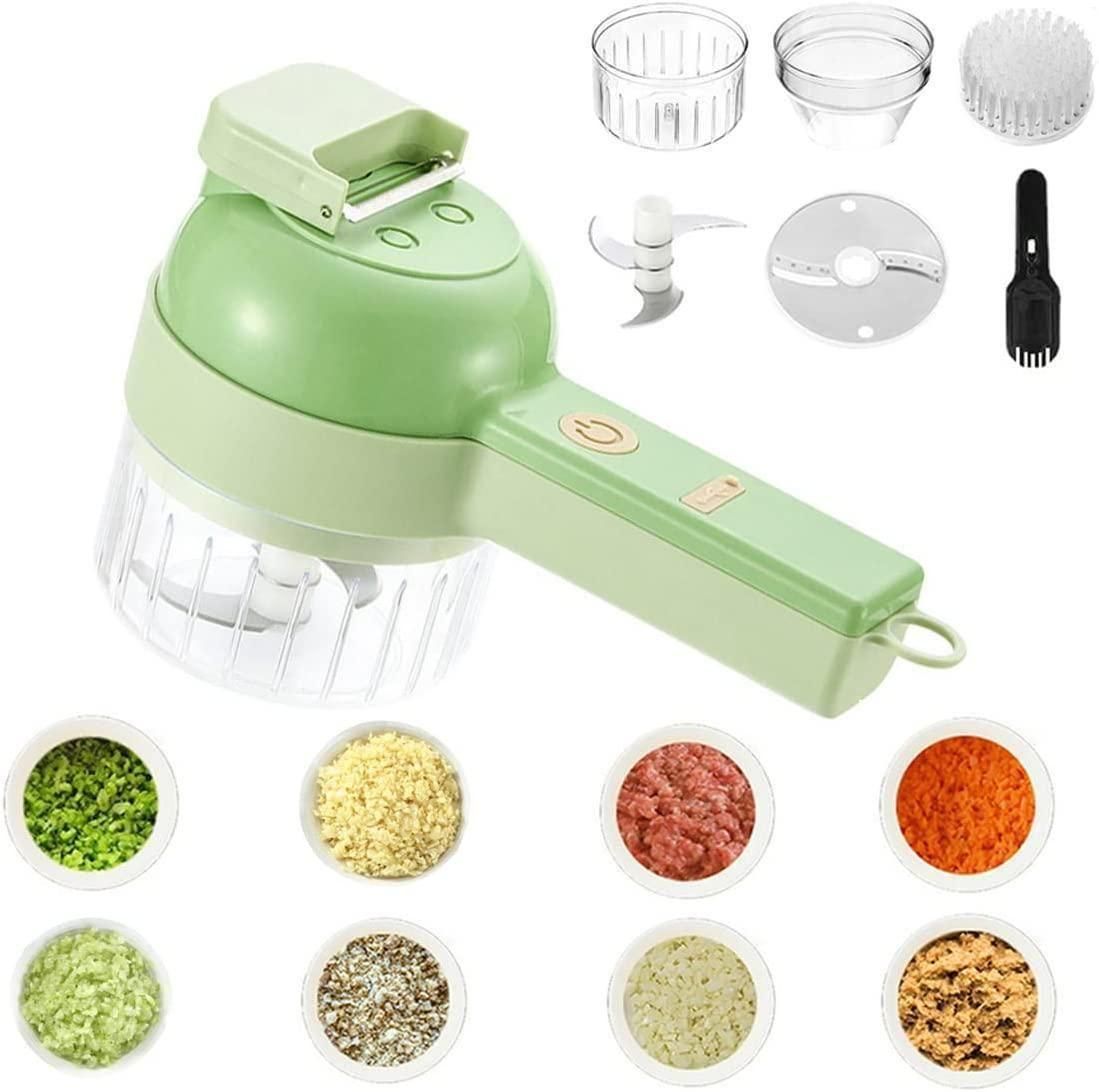 4-in-1 Electric Food Processor & Vegetable Chopper | Wireless Mini Garlic Cutter