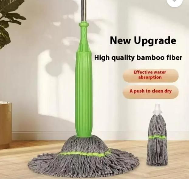 Self-Squeezing Water Rotating Mop | Hands-Free Cleaning with an Absorbent Head