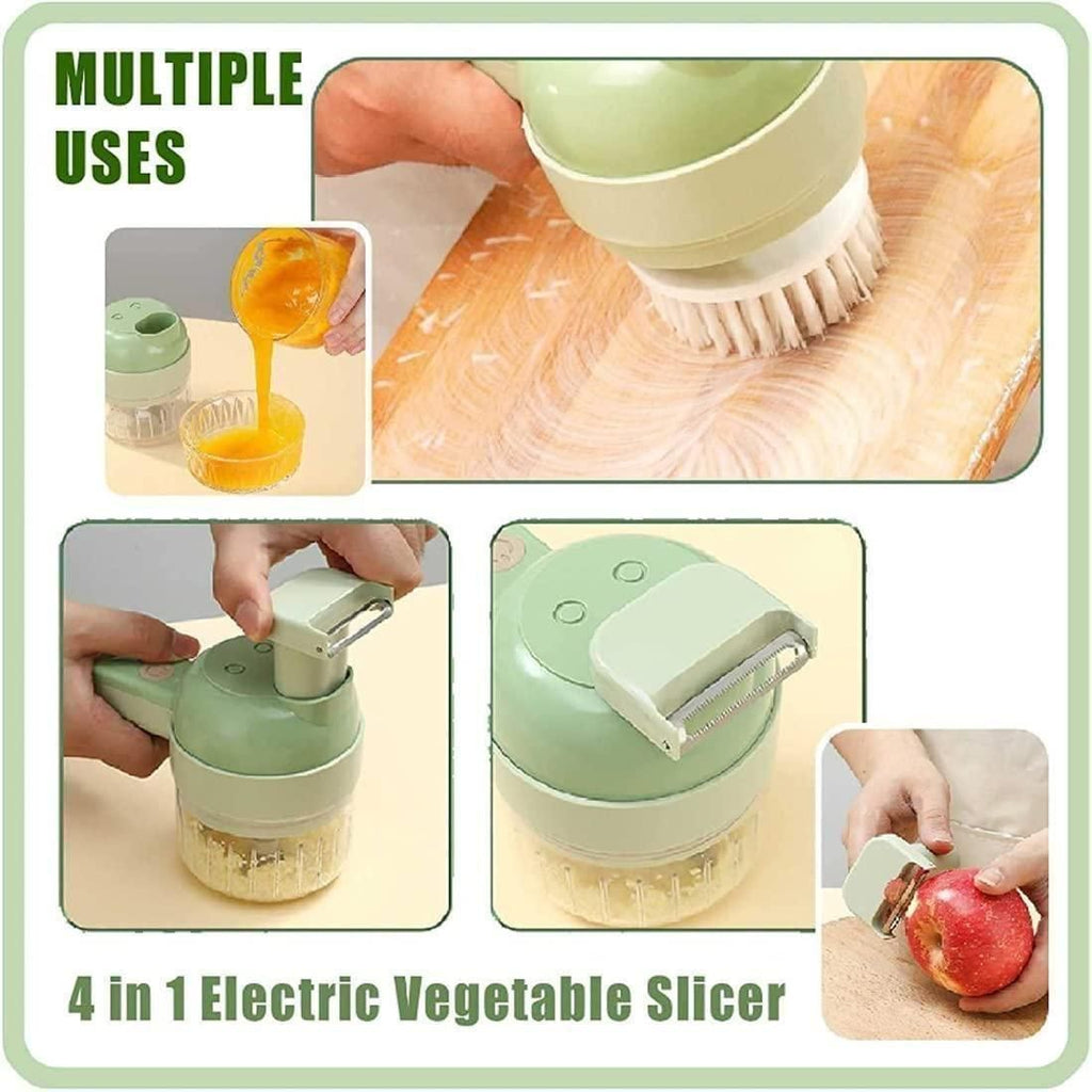 4-in-1 Electric Food Processor & Vegetable Chopper | Wireless Mini Garlic Cutter
