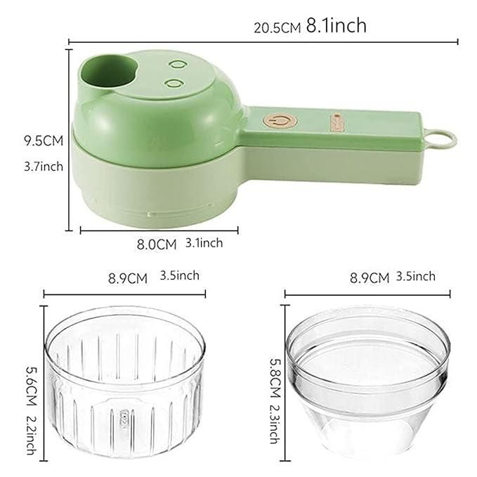 4-in-1 Electric Food Processor & Vegetable Chopper | Wireless Mini Garlic Cutter