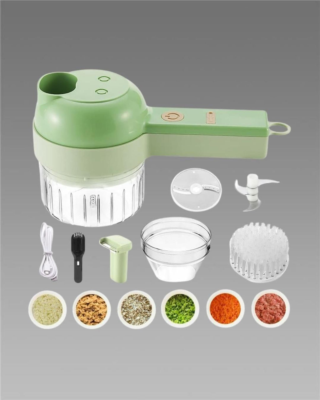 4-in-1 Electric Food Processor & Vegetable Chopper | Wireless Mini Garlic Cutter